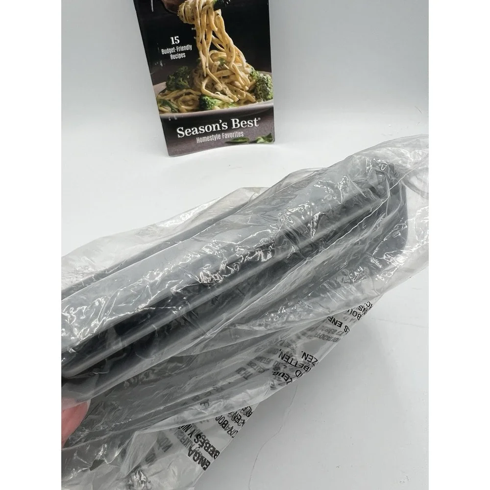 🍗 Pampered Chef Set of‎ 3 Coating Trays + Recipe Booklet • NIP 🍗